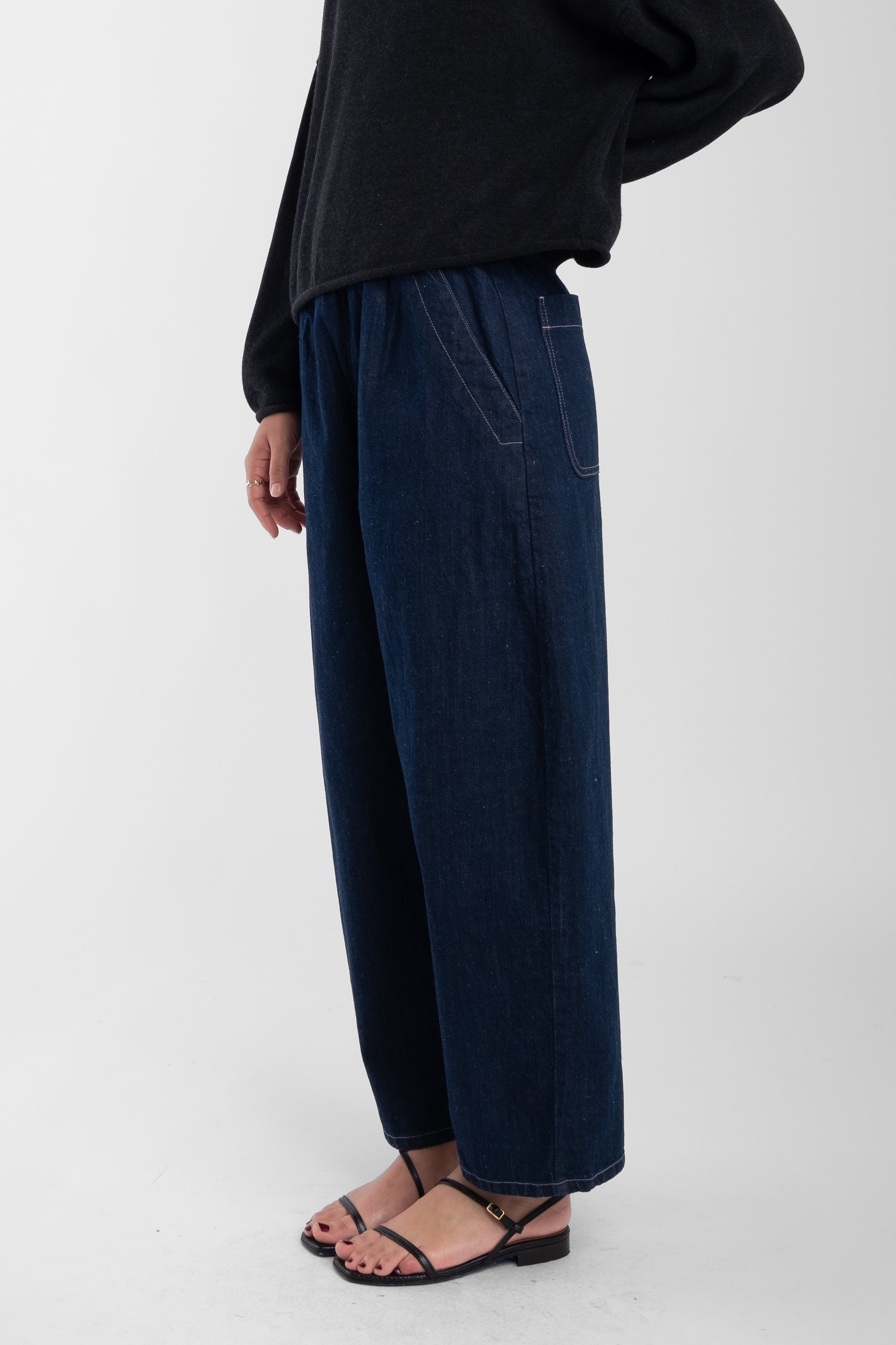 Dark Indigo Barrel Pant