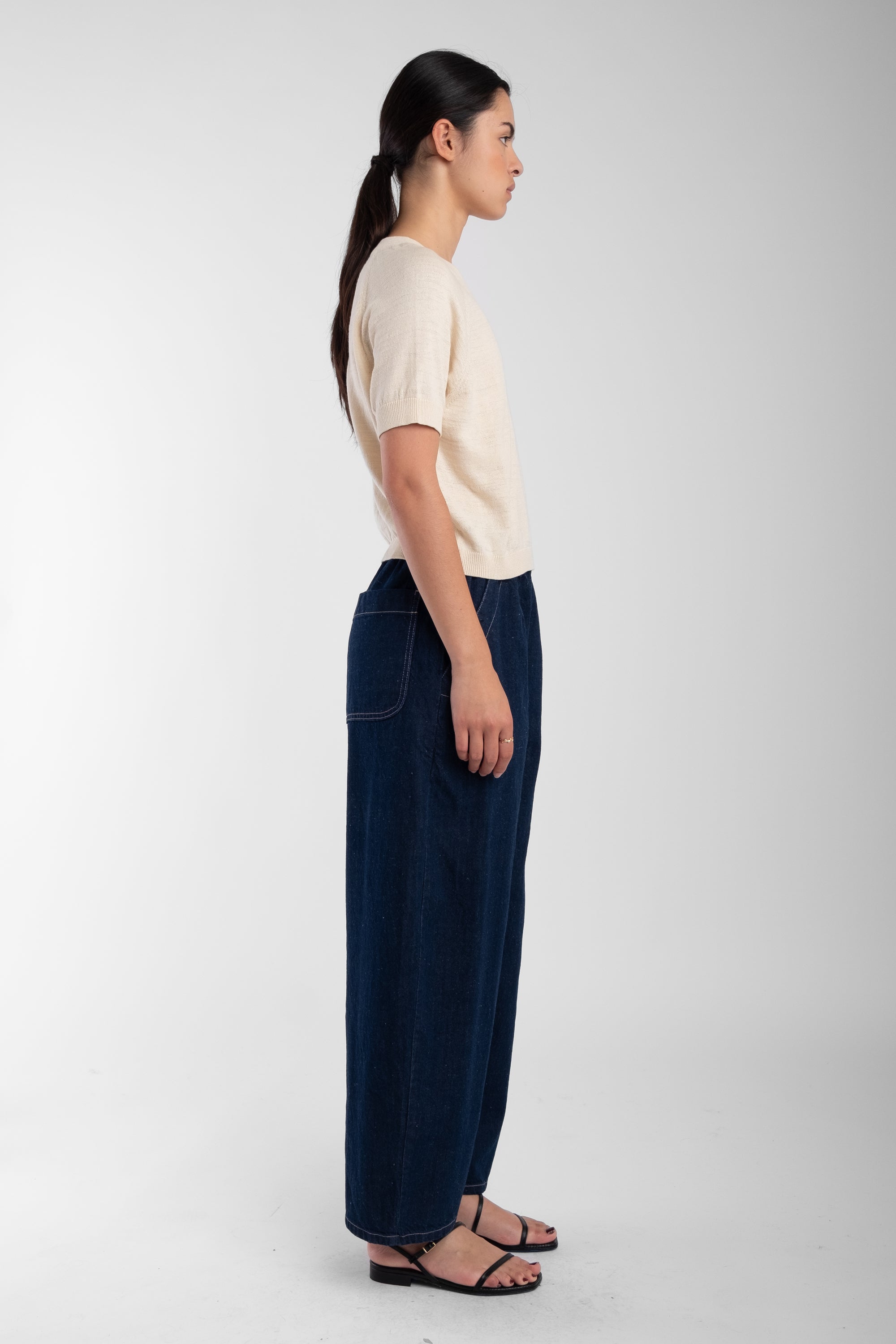 Dark Indigo Barrel Pant