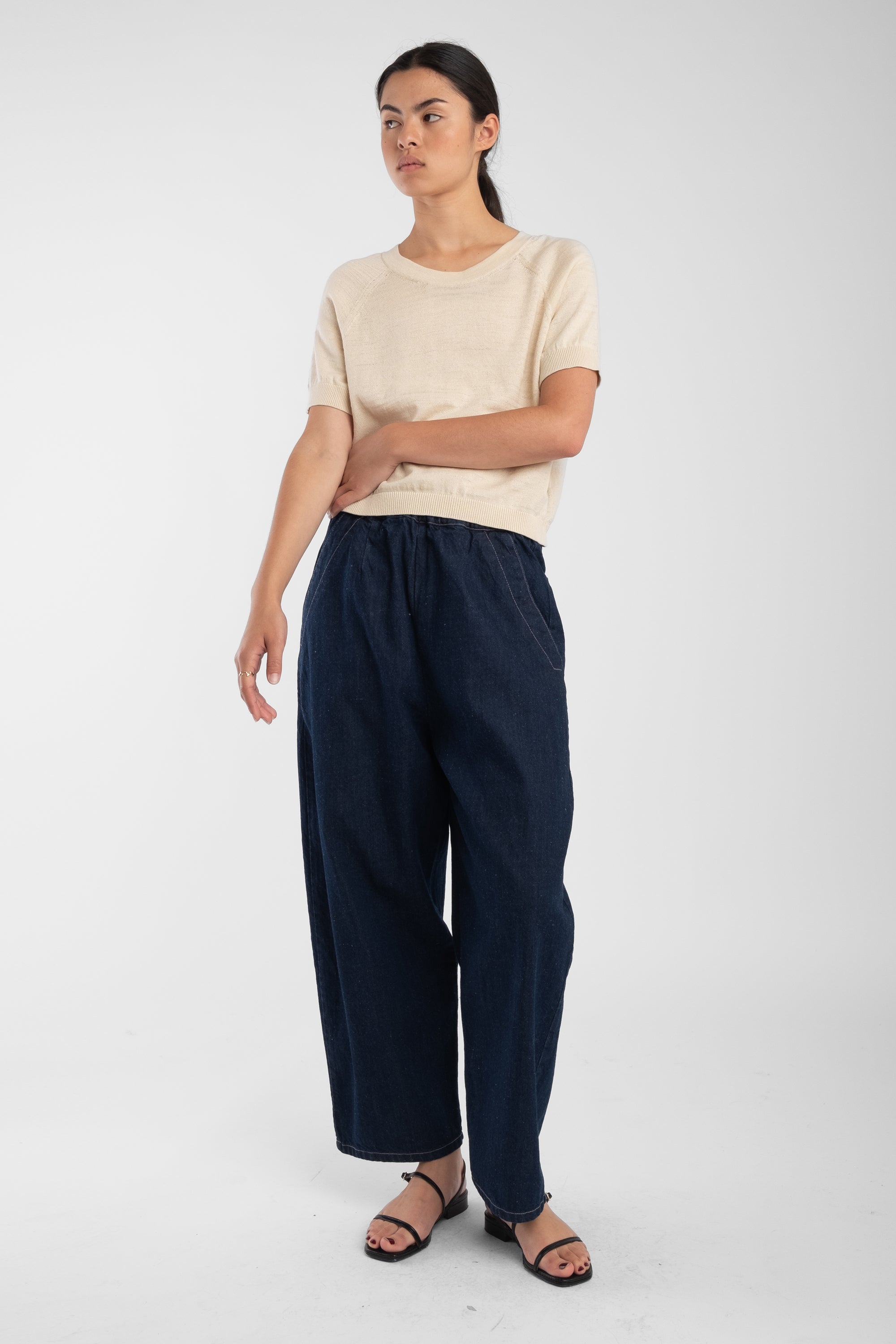 Dark Indigo Barrel Pant