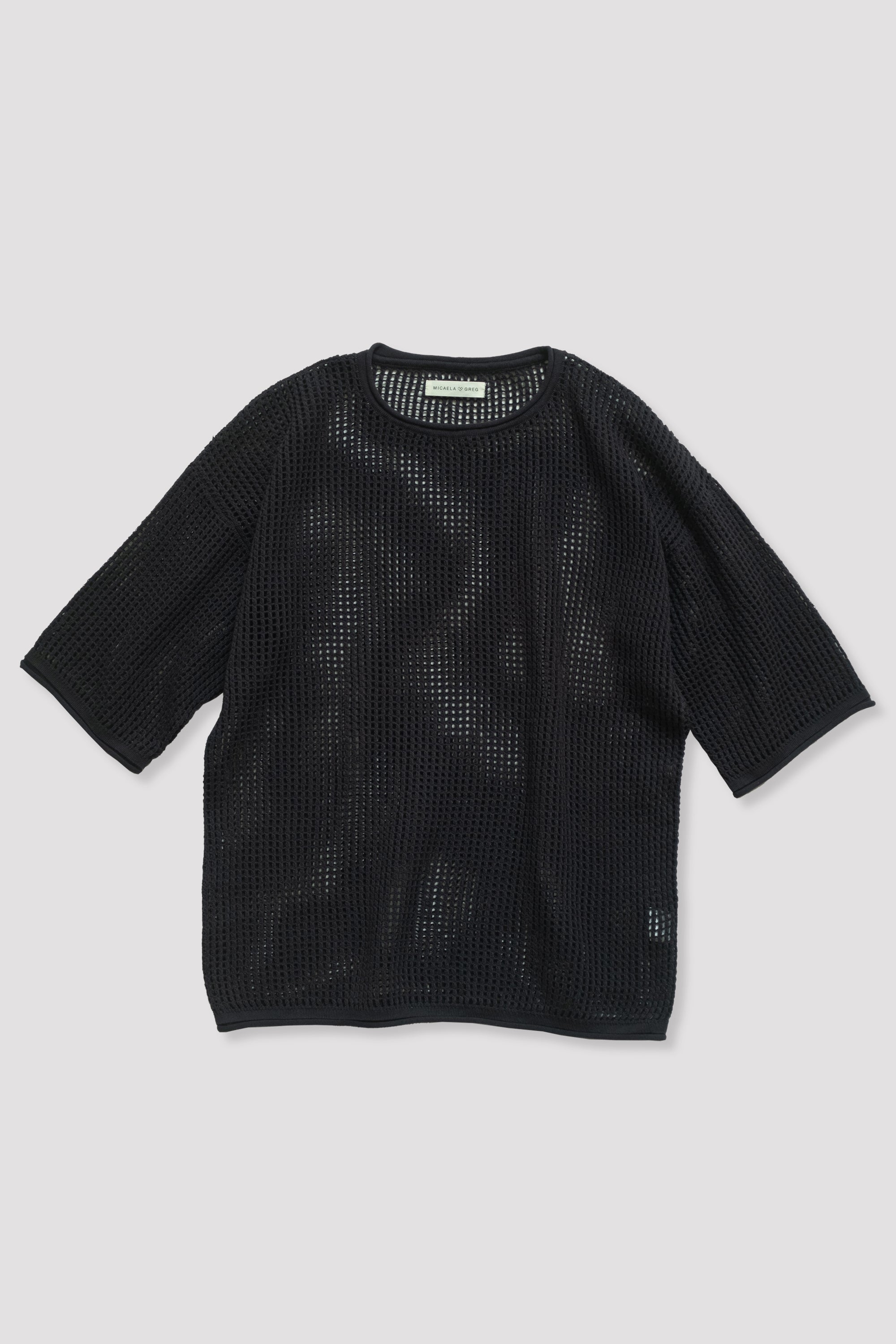 Faded Black Lattice Tee