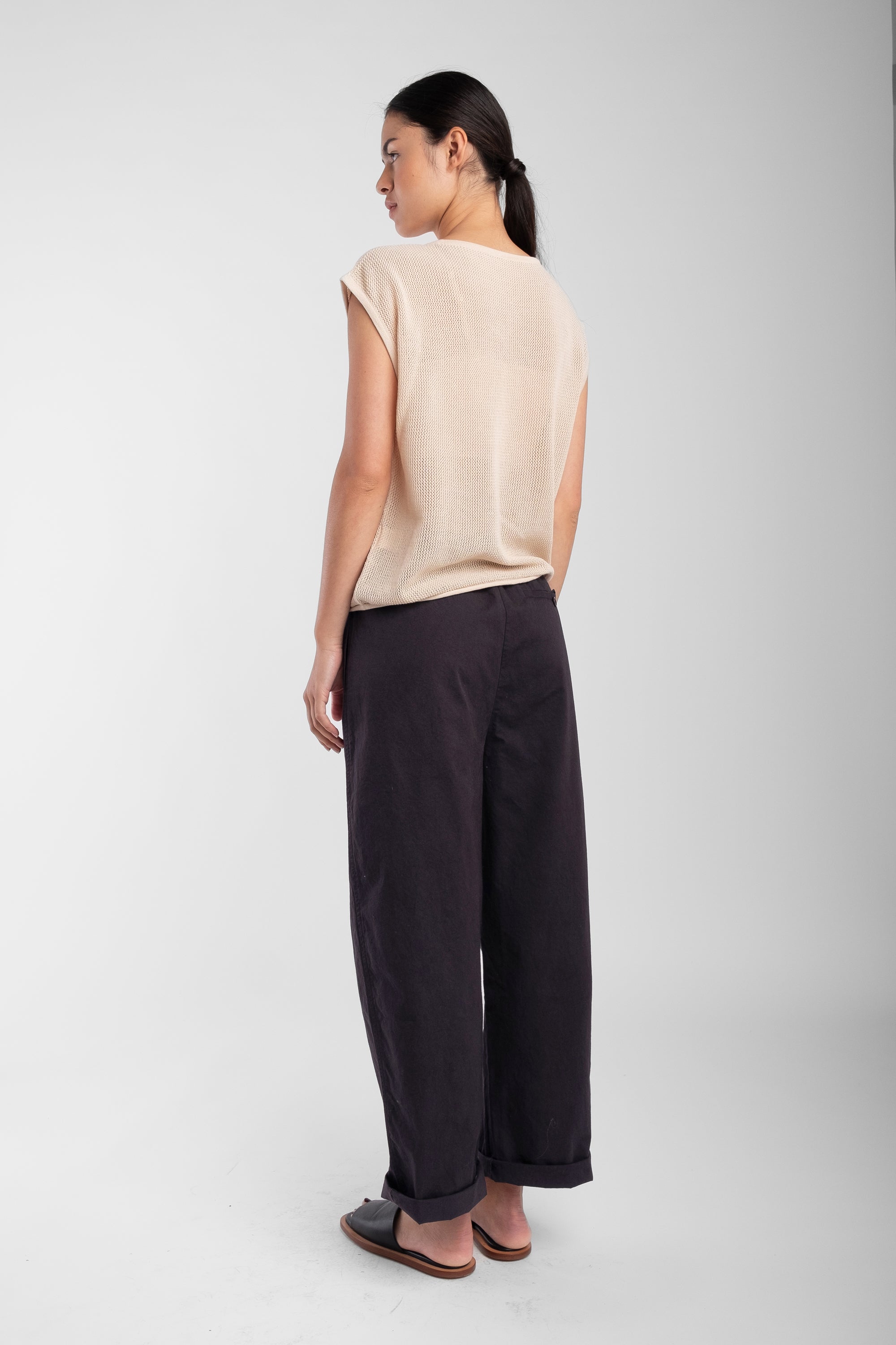 Faded Black Tie Trouser