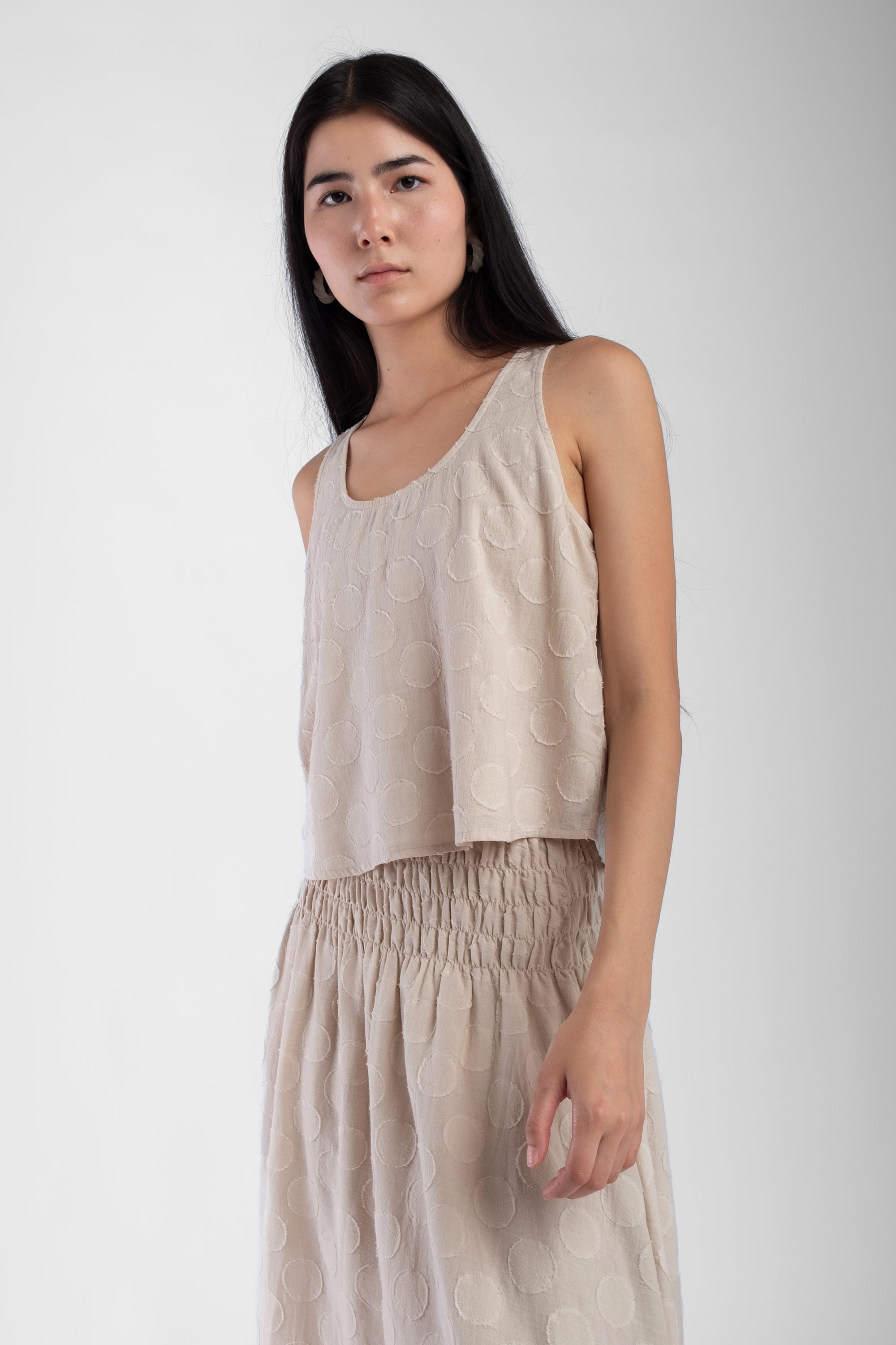 Pearl Shirred Skirt