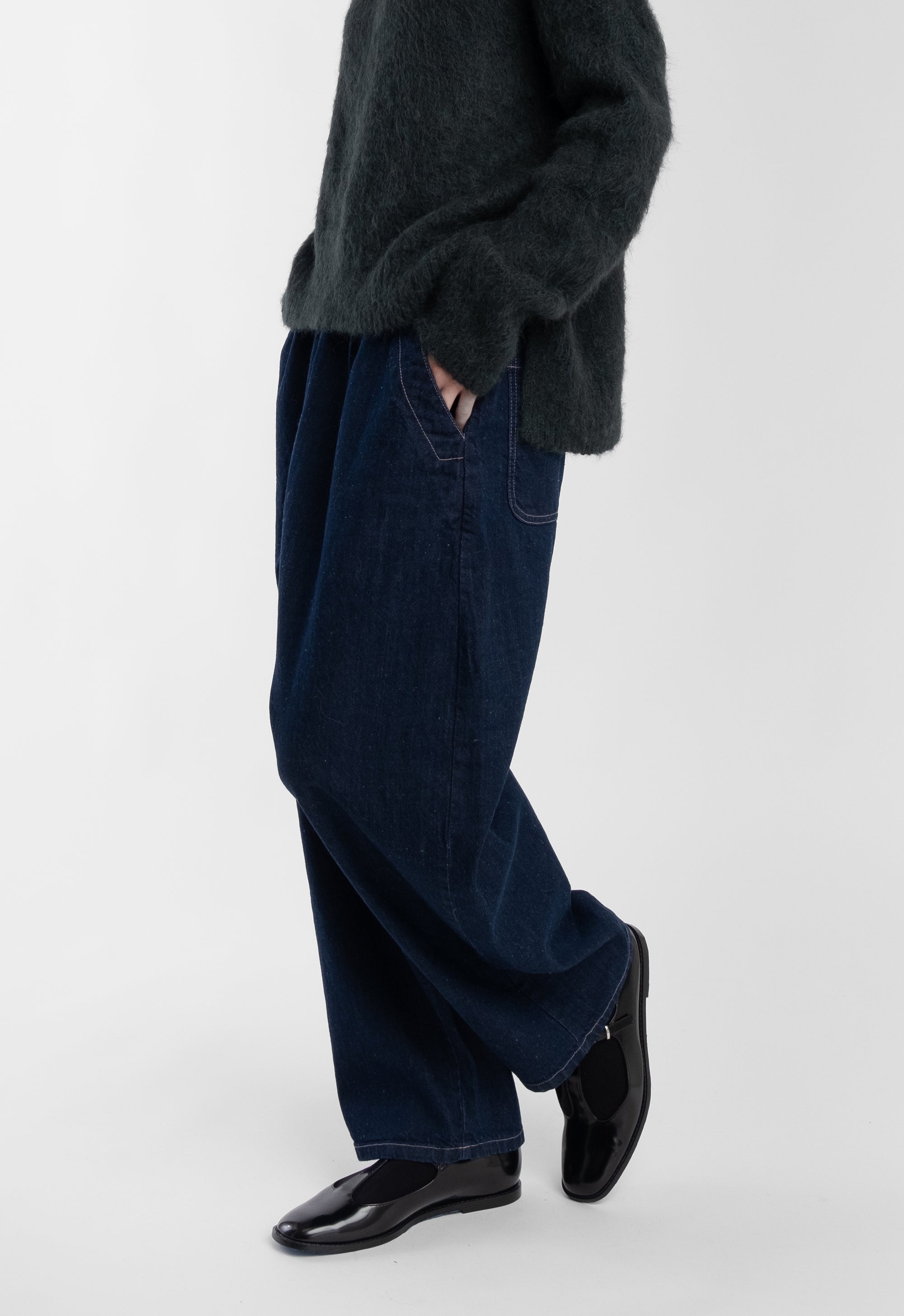 Dark Indigo Barrel Pant