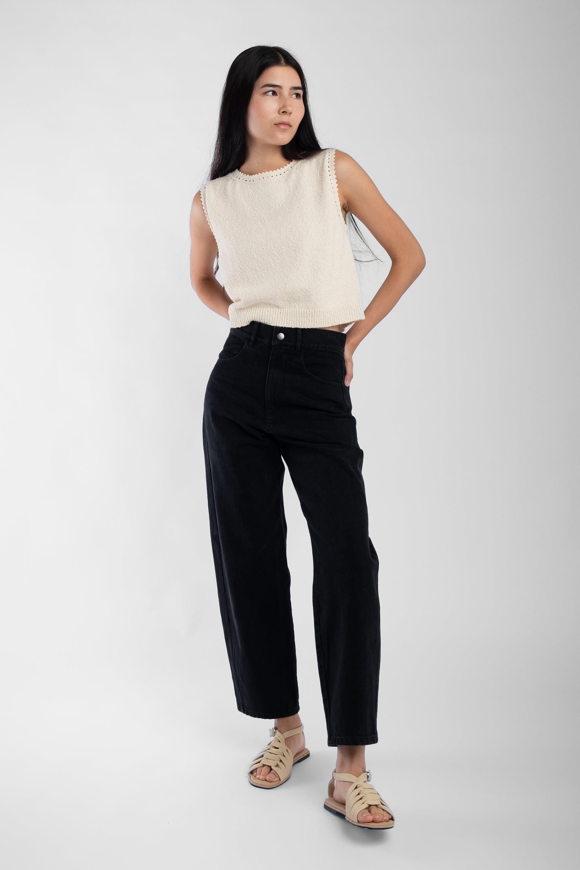 Faded Black Panel Jean