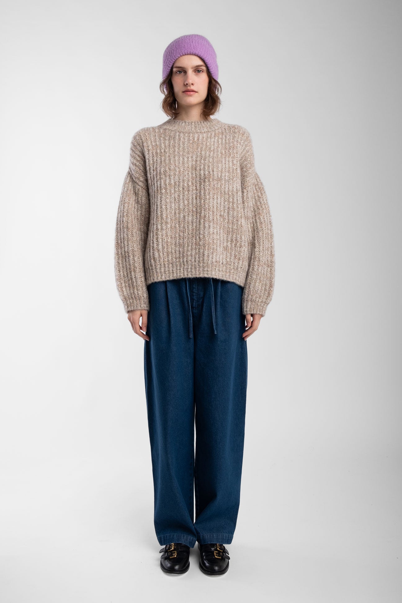 Violet Brushed Rib Hat