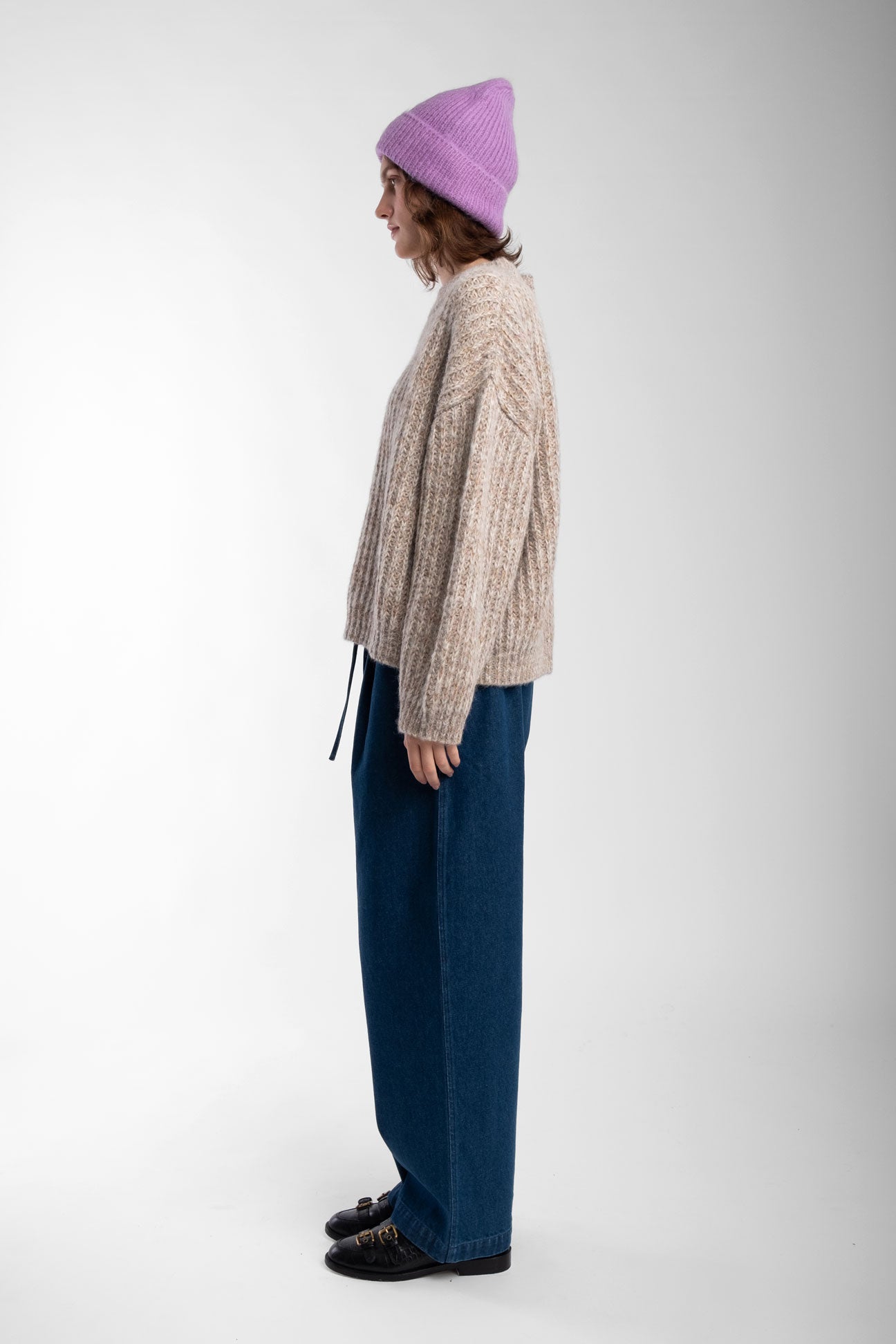 Violet Brushed Rib Hat