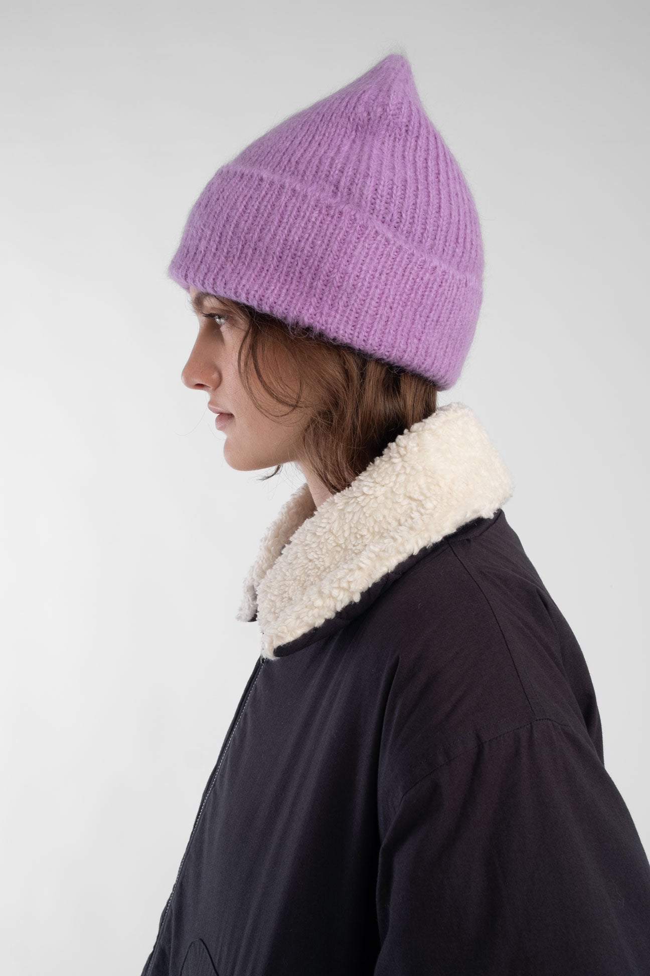 Violet Brushed Rib Hat