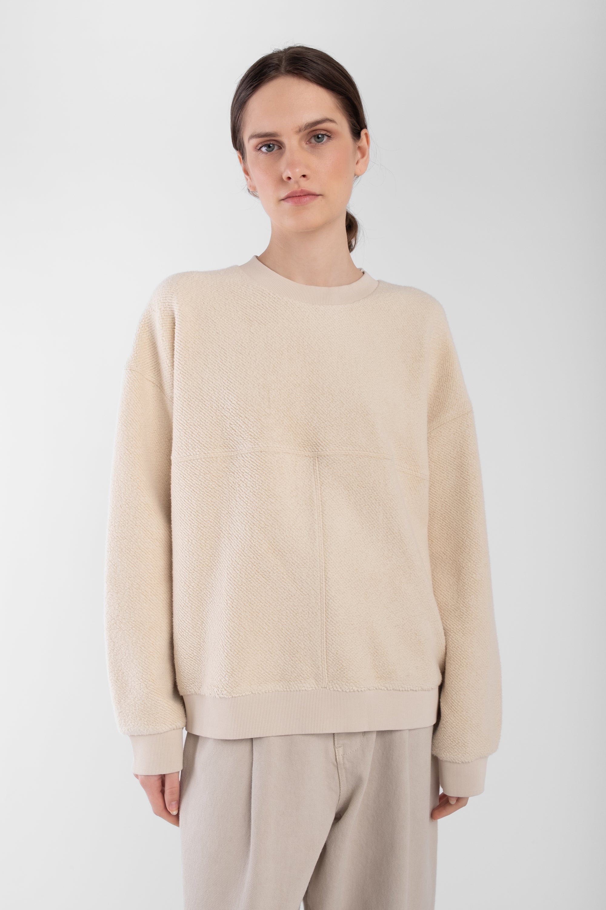 Cream Brushed Terry Sweatshirt