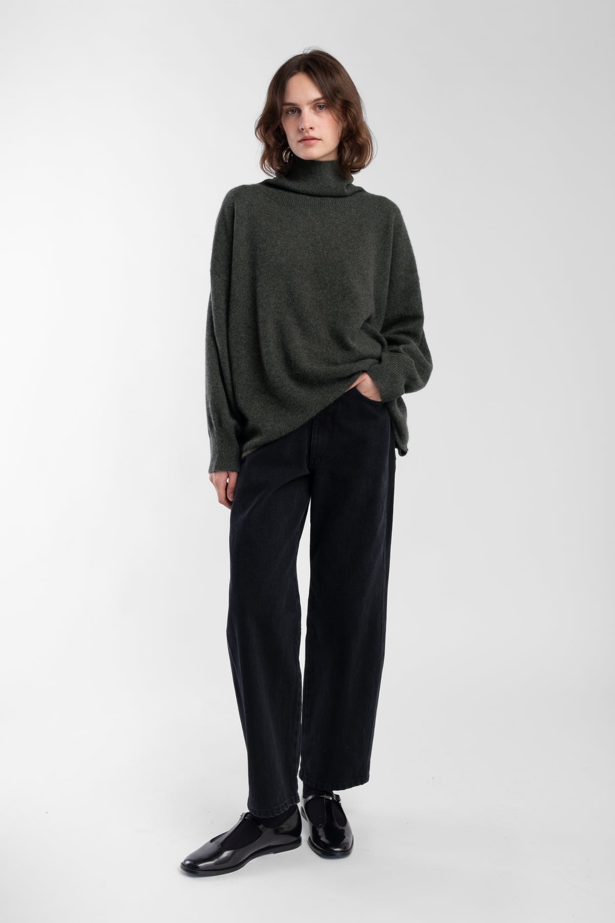 Cypress Cashmere High Neck Sweater