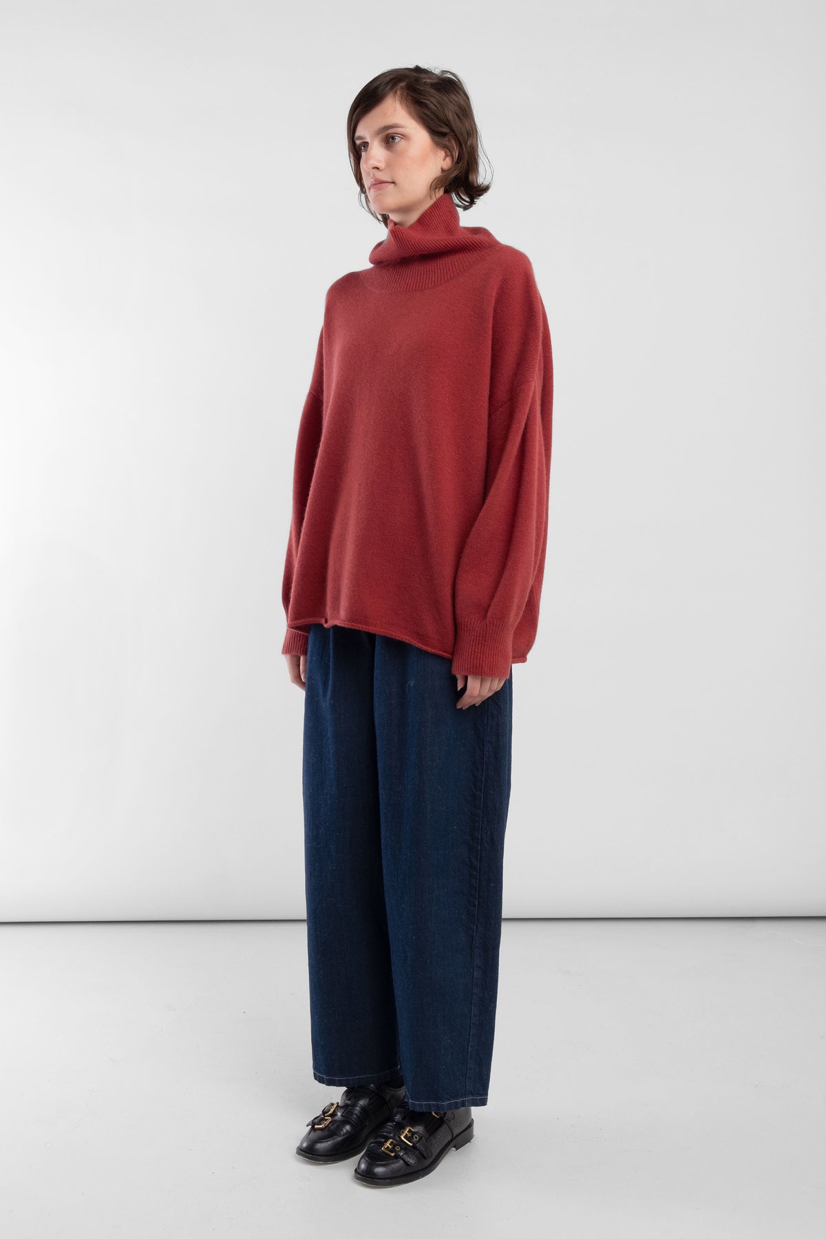 Ruby Cashmere High Neck Sweater