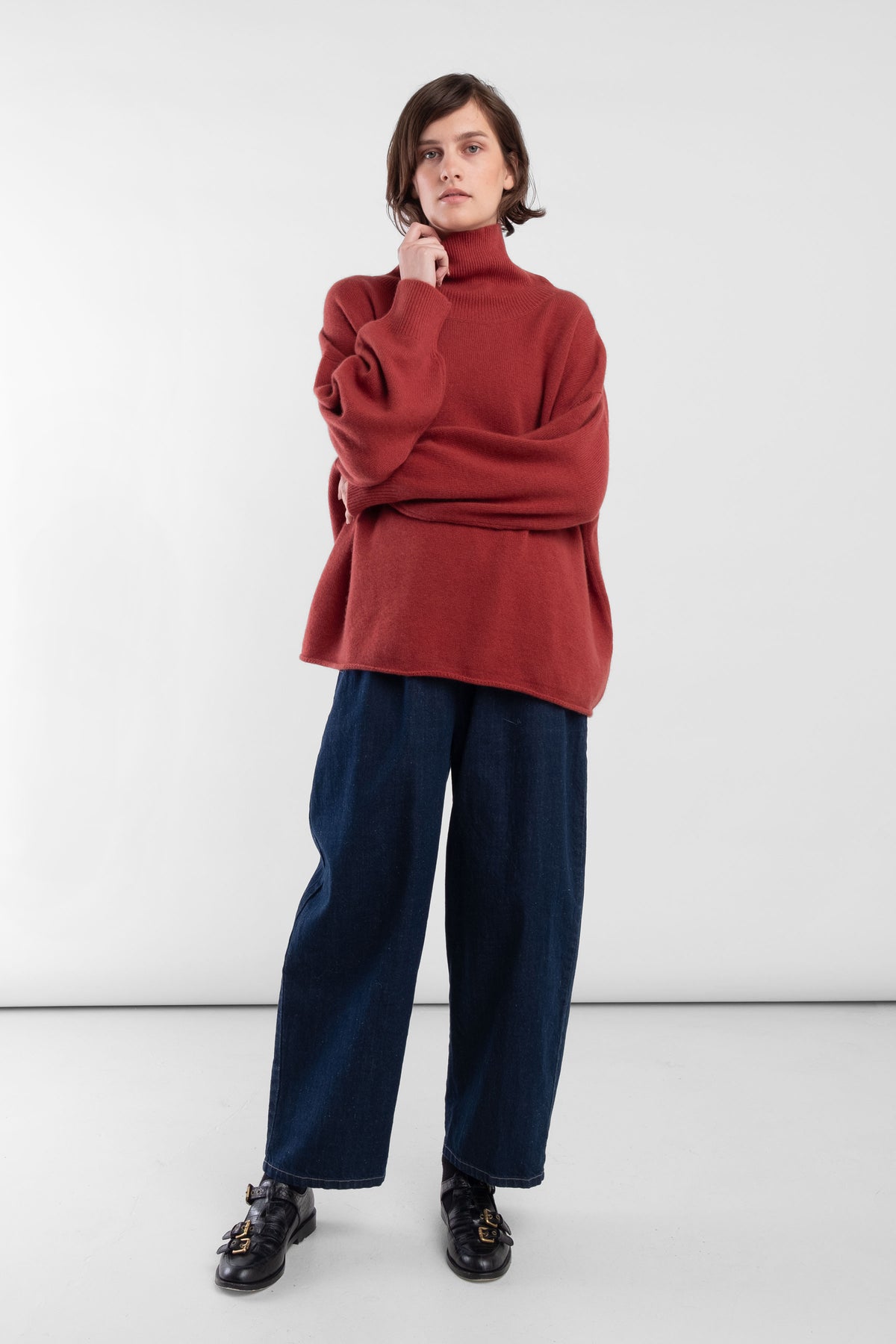 Ruby Cashmere High Neck Sweater