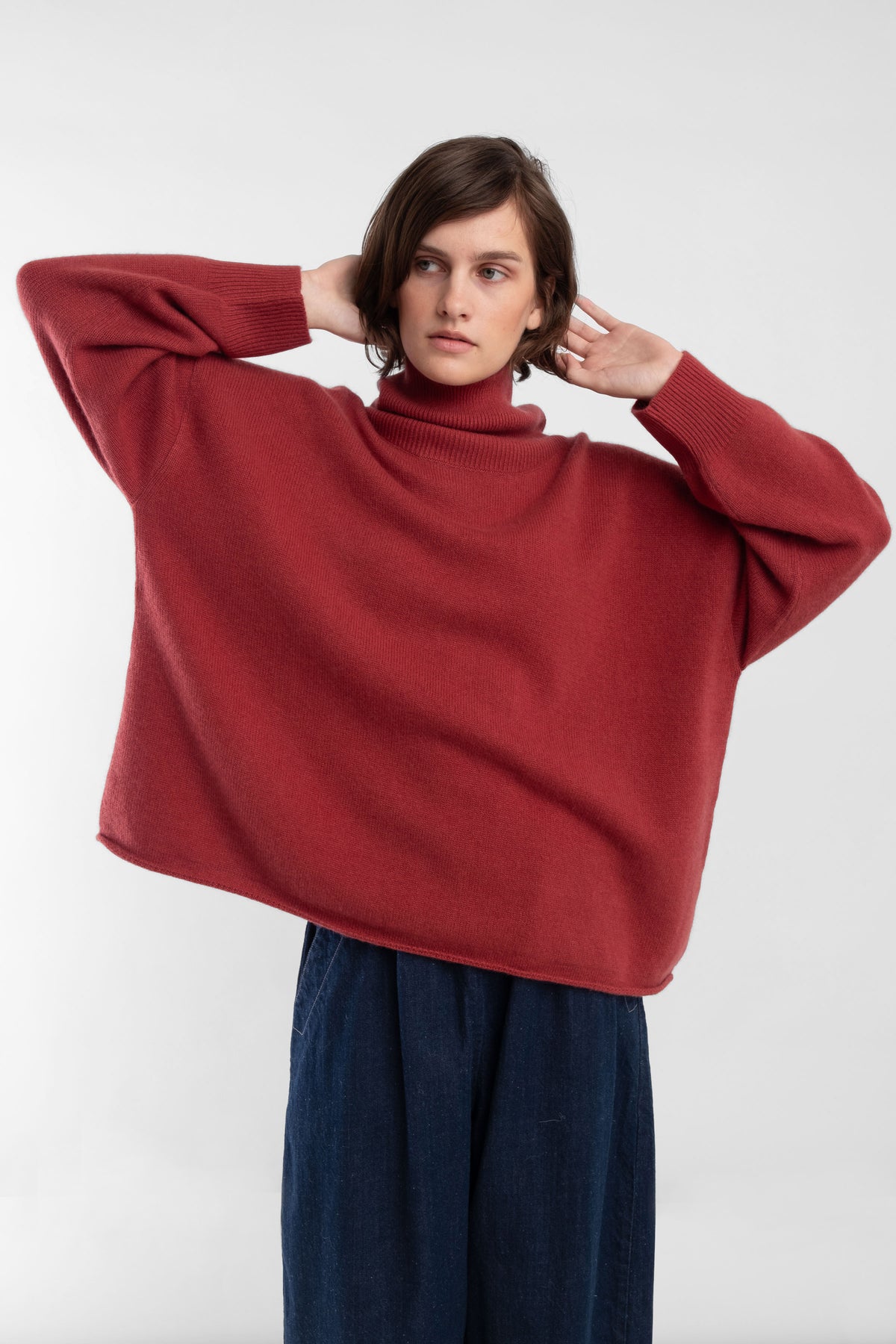 Ruby Cashmere High Neck Sweater