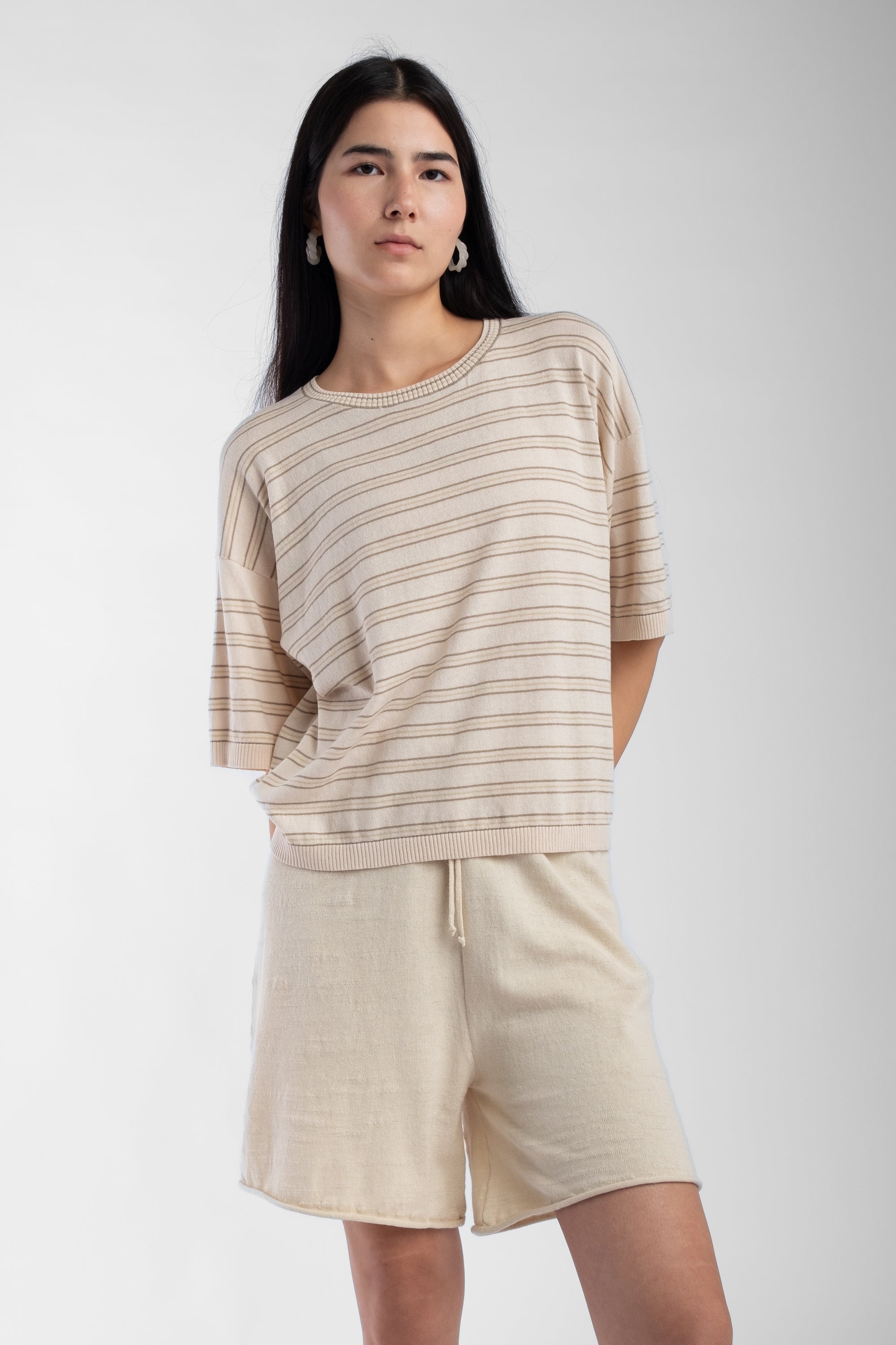 Stripe Extrafine Knit Tee