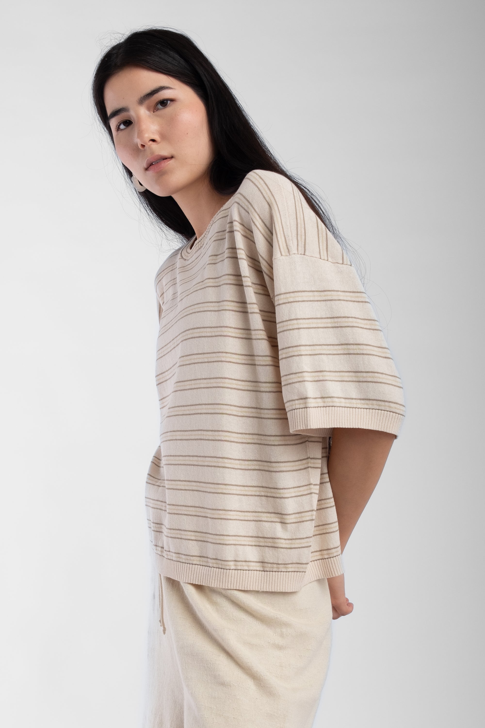 Stripe Extrafine Knit Tee