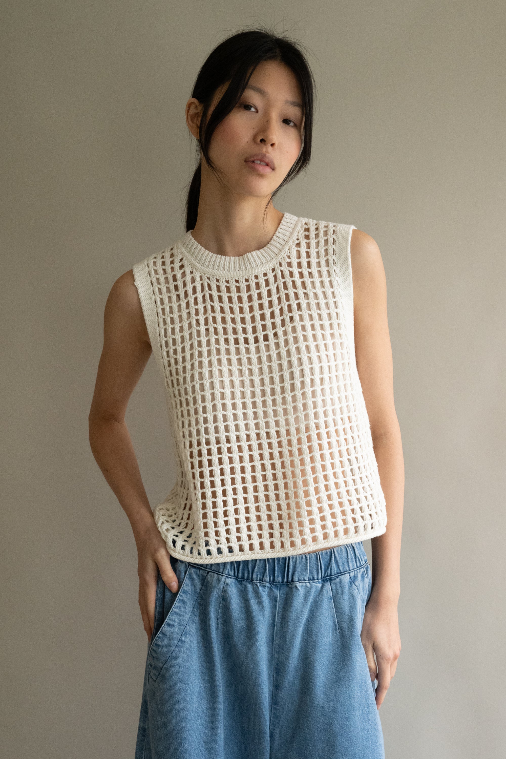 Cream Juna Tank