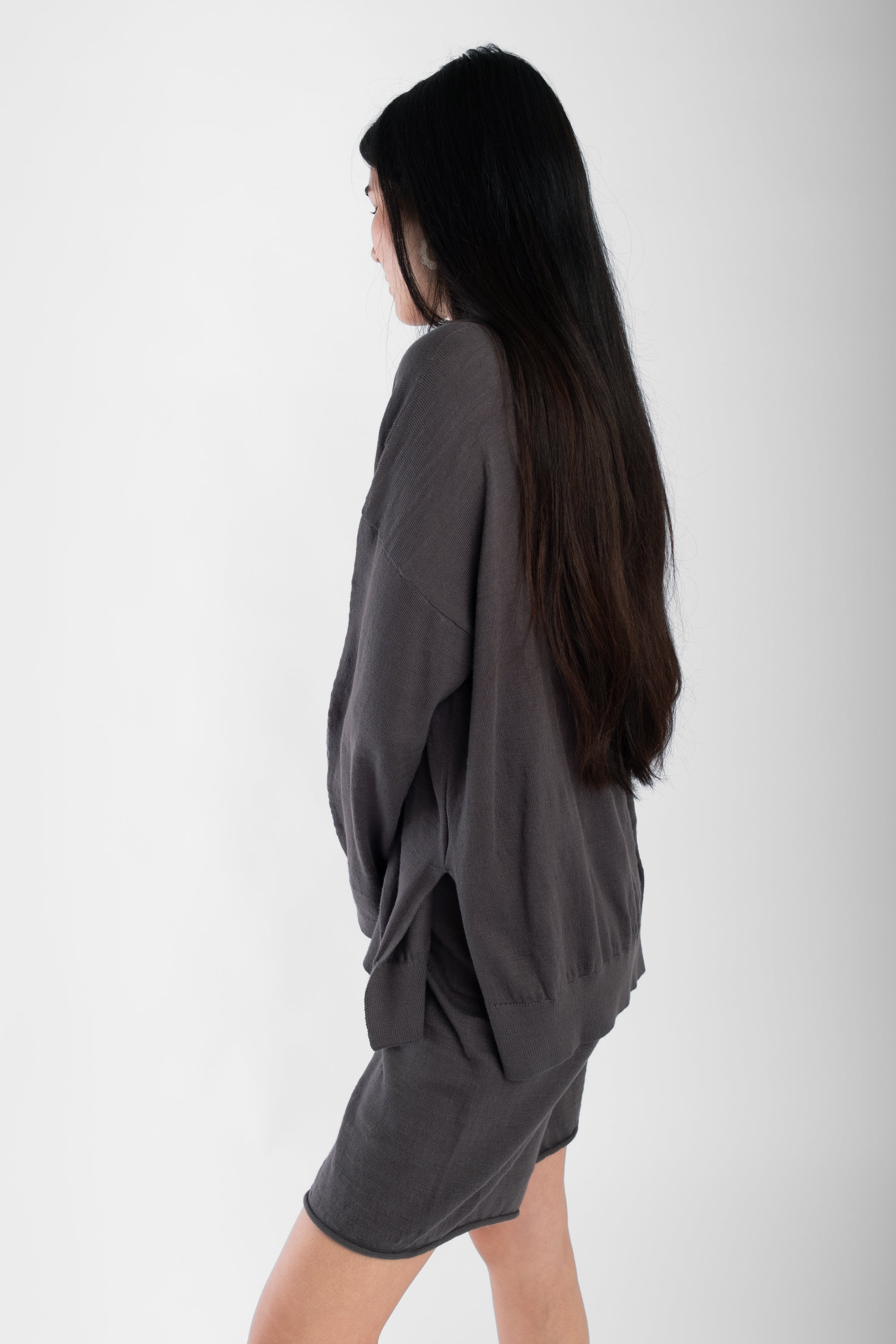 Charcoal Light V Sweater