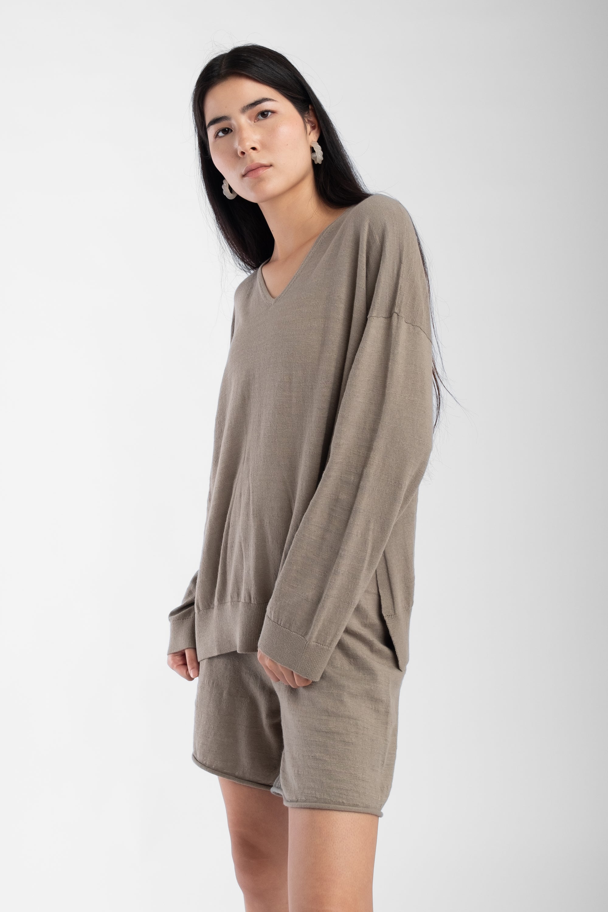 Fog Green Light V Sweater