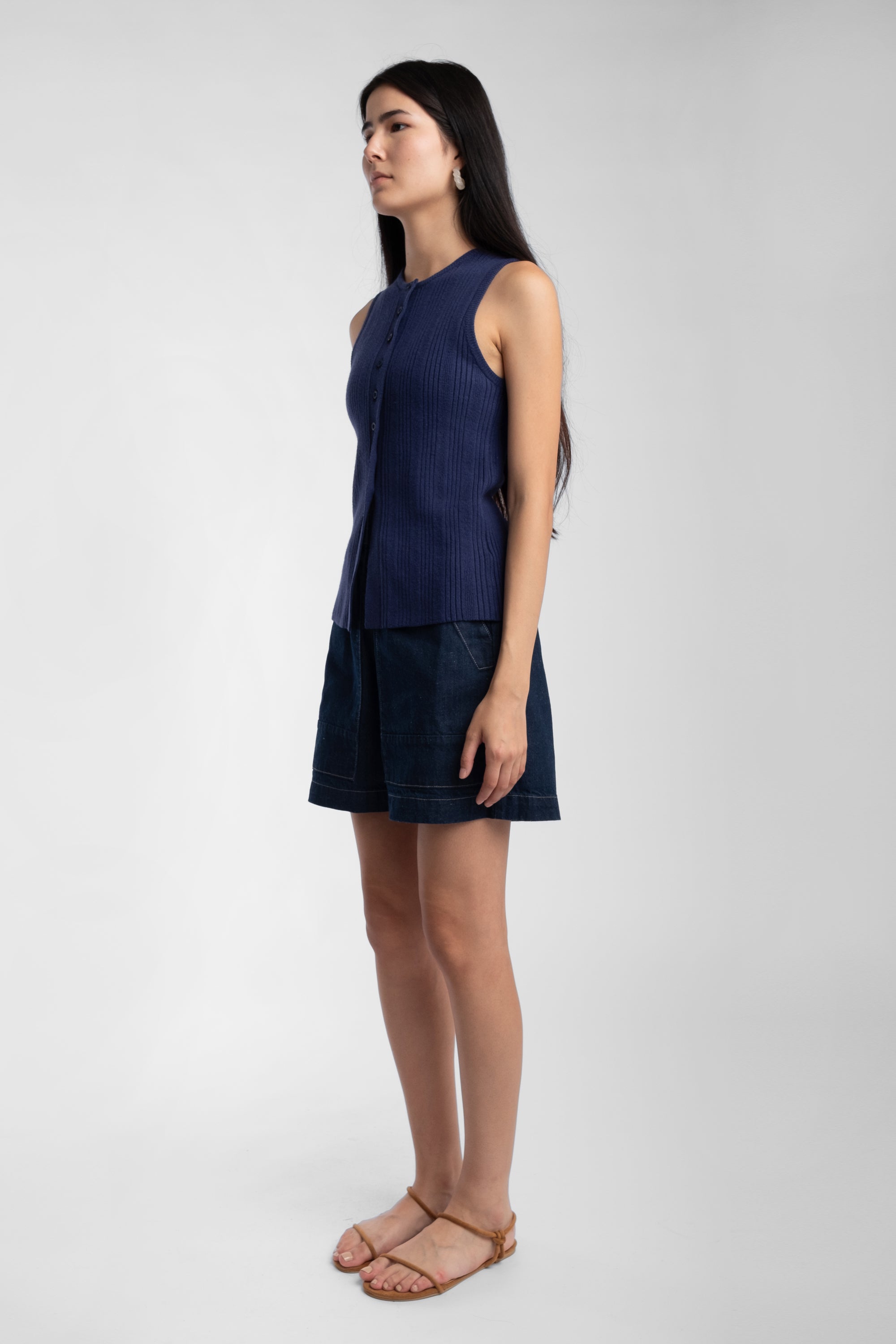 Cobalt Mix Rib Vest