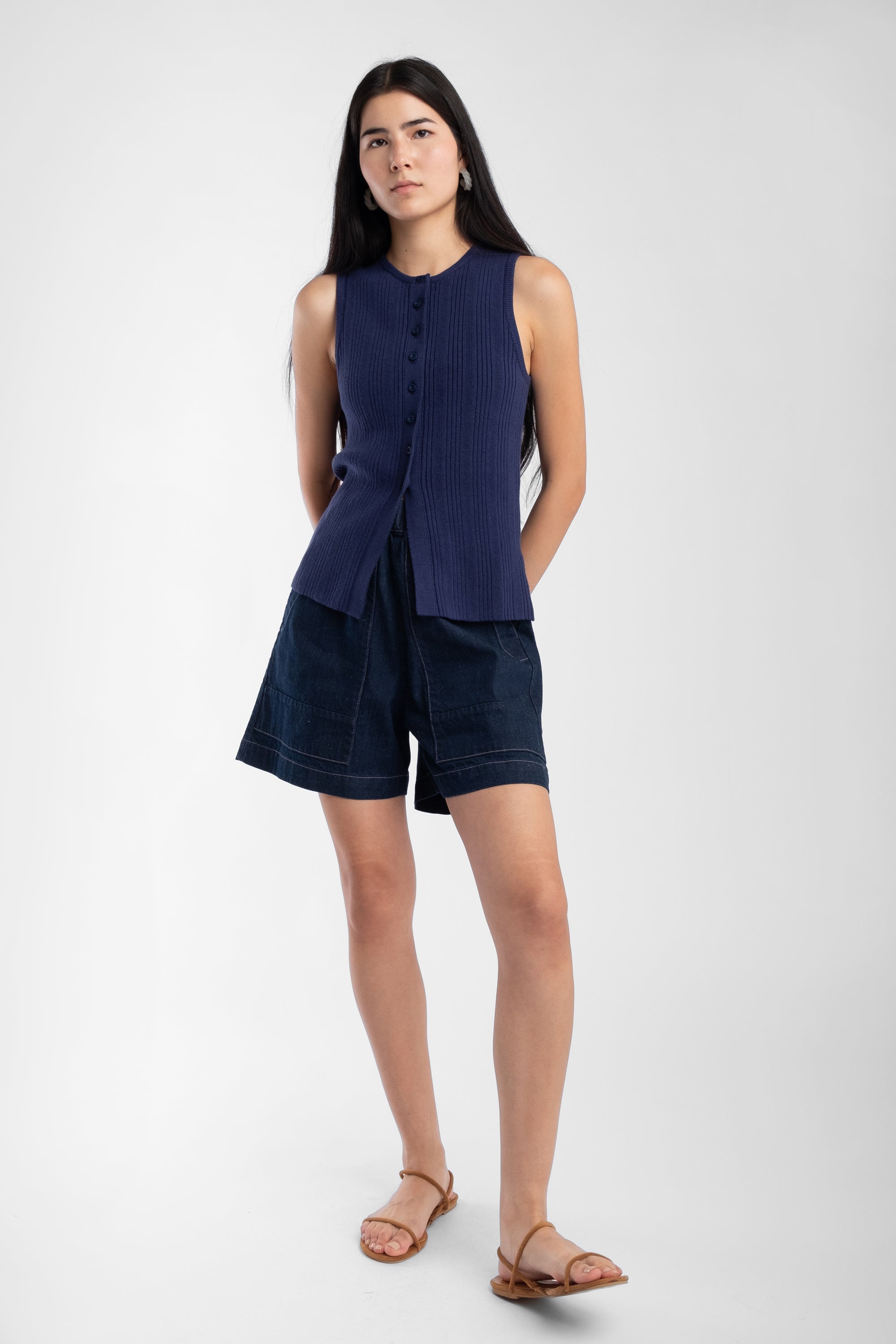 Cobalt Mix Rib Vest