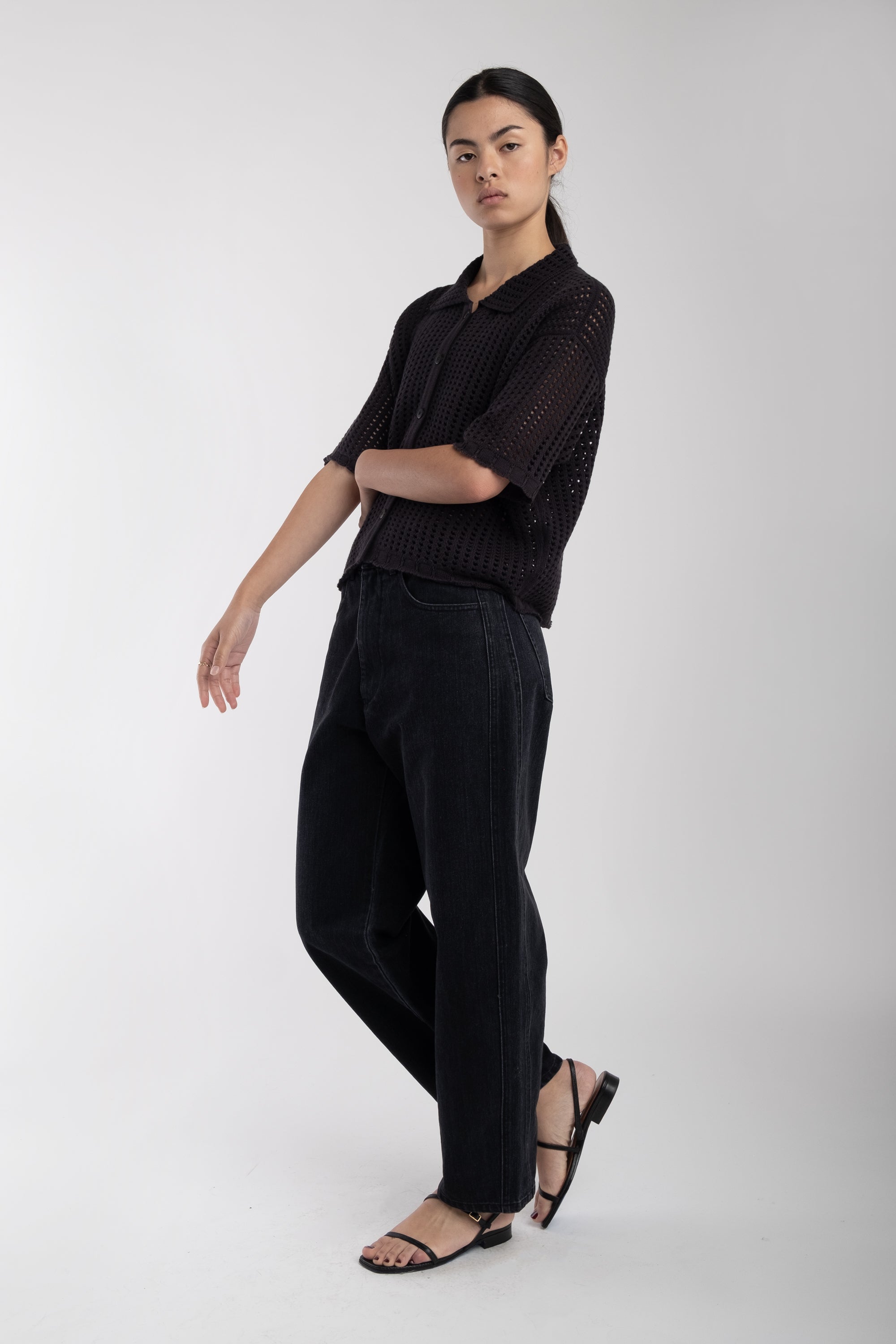 Faded Black Panel Jean