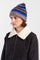 Electric Blue/Burgundy Brushed Striped Hat