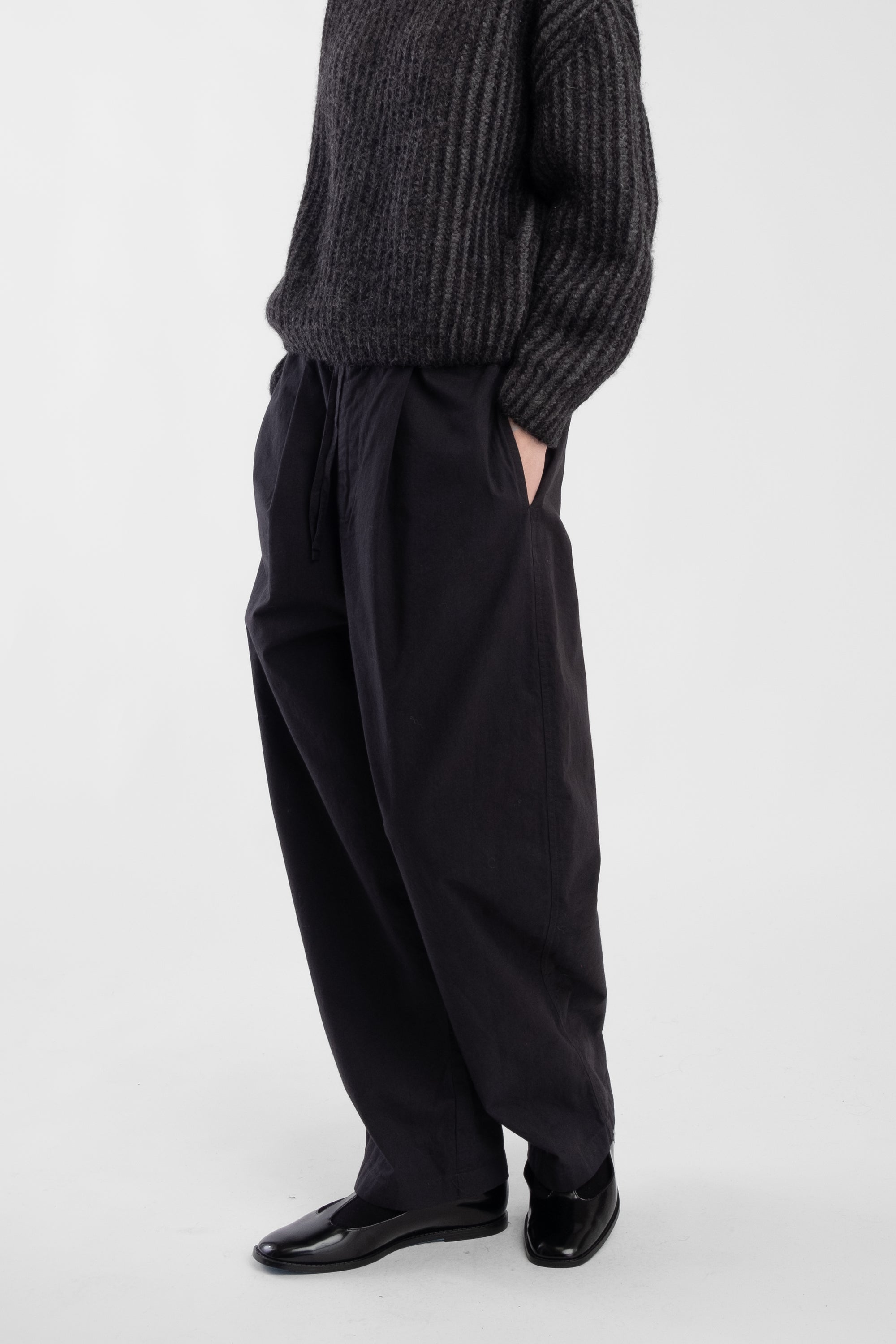 Faded Black Tie Trouser